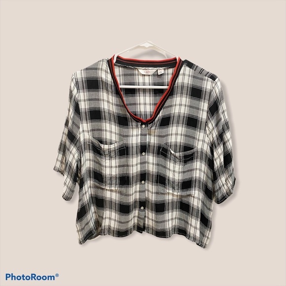 Lee cooper plaided blouse cotton - Picture 1 of 5